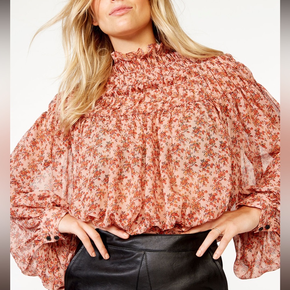 NEW BARDOT TOP IN ROSE BLOOM - Picture 3 of 8